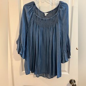 Plus Size Denim Color Shirt 22/24W Cato